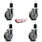 Service Caster 5'' Gray Poly Wheel Swivel 1-3/4'' Expanding Stem Caster Set, 4PK SCC-EX20S514-PPUB-134-4 - alternate 4